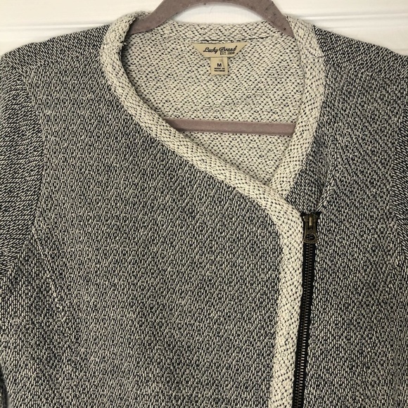 LUCKY Brand Zip Up Grey Jacket Shacket Medium - Picture 4 of 5